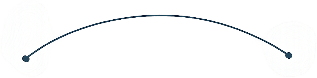 Arc connecting Portugal to the U.S. East Coast, symbolizing our transatlantic connection