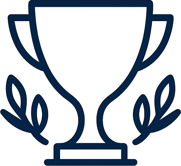 Trophy and laurels icon representing competitions
