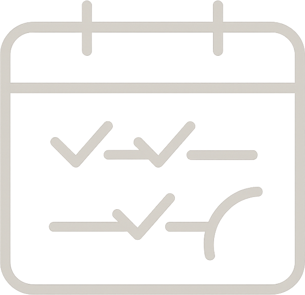 Calendar icon with streak checkmarks