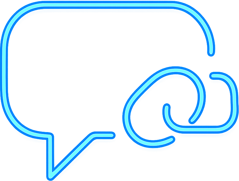 Chat and link icon