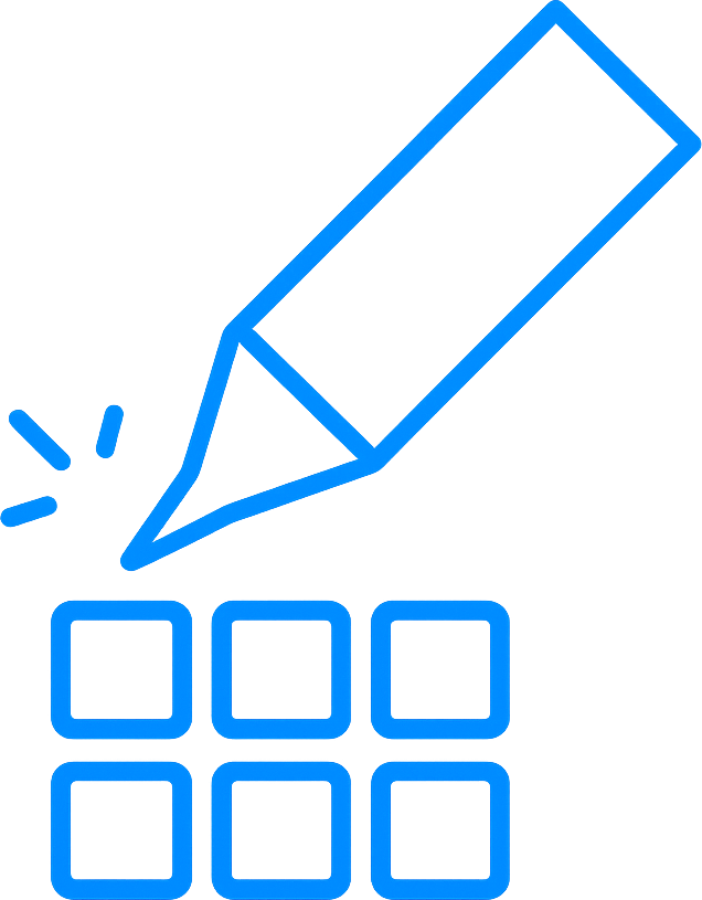 Design and grid icon