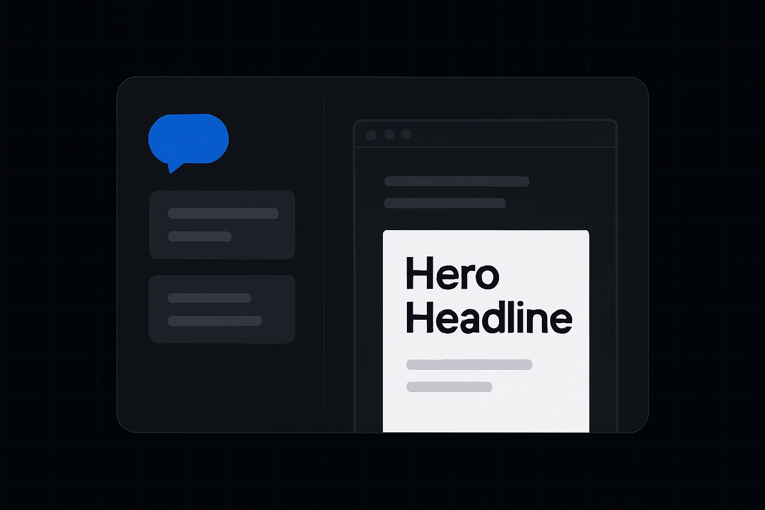 Edit by chat thumbnail: chat panel and live preview
