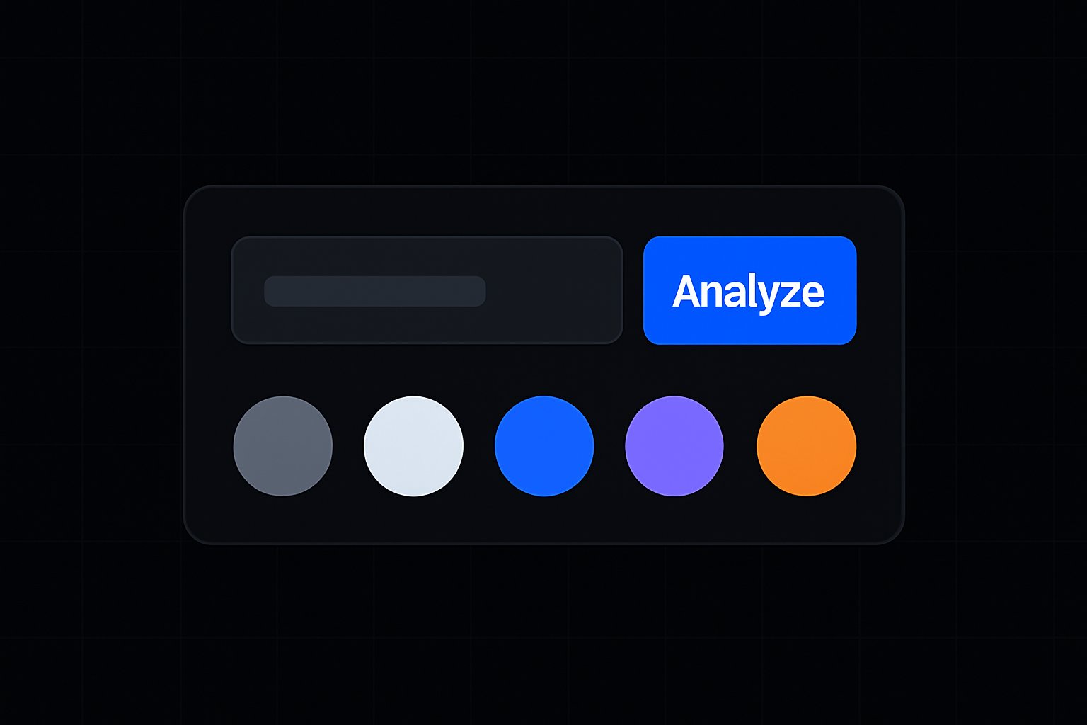 Style & copy tooling thumbnail: analyze input and color swatches
